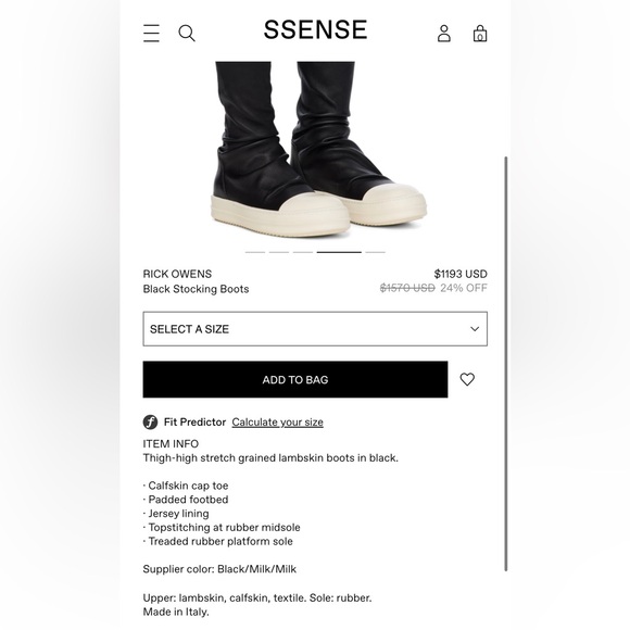 Rick Owens Stocking Shoes Boots - Picture 10 of 13